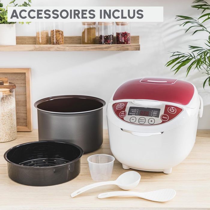 Multicooker - Moulinex - 5 L - 750 W - 12 programmi - Ciotola antiaderente rimovibile