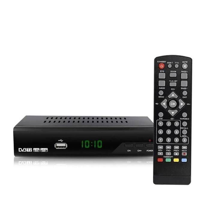 Decodificador DVB-T/T2 TNT - Full HD [1920 x 1080] HDMI MPEG-4 AVC MPEG-2 MP 1080i 1080P Estándar