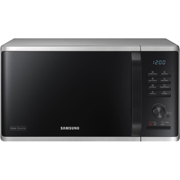 Solo microwave - SAMSUNG - MS23K3555ES - Stainless steel - 23L - Electronic control + knob - Keep warm function