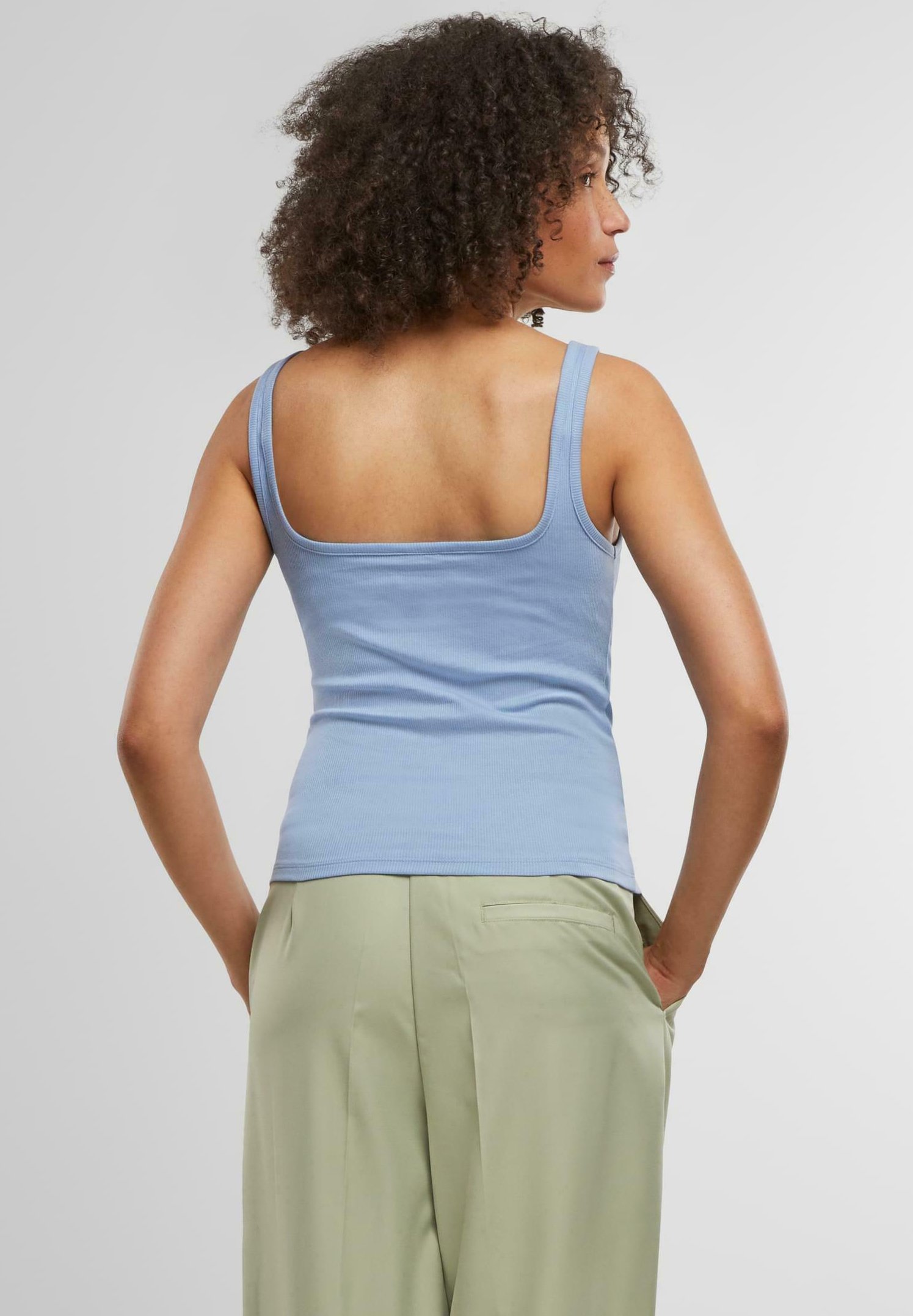Urban Classics WIDE NECK 2-PACK - Top - zwart poederblauw