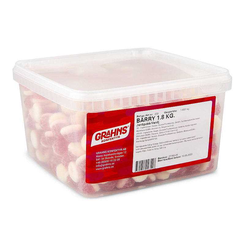 KnallGood Skumgelé Jordbær/vanilje 1,8 kg