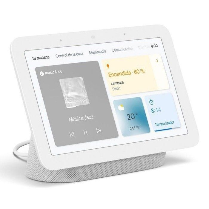 Assistant vocal - GOOGLE - Nest Hub 2e génération - Écran tactile - Couleur craie - Design élégant