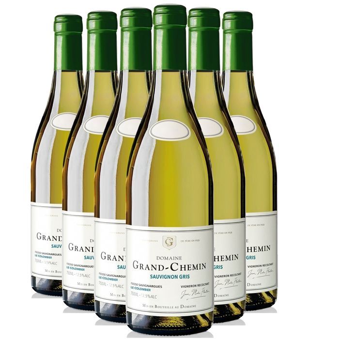 Domaine Grand-Chemin Pays d'Oc Le Colombier Sauvignon Gris 2025 - Vin Blanc du Languedoc - Roussillon (6x75cl)