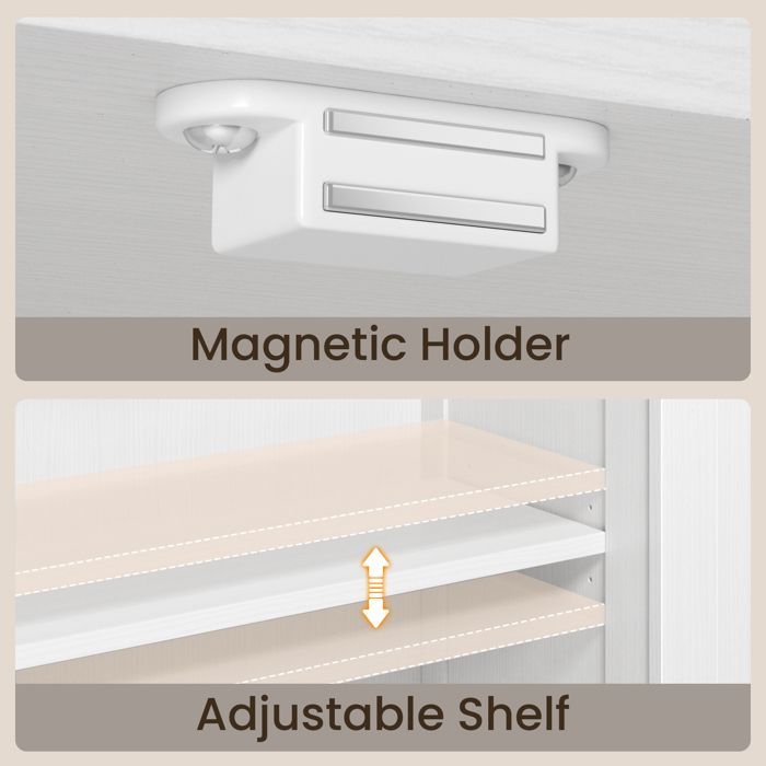 Badezimmer-Waschtischunterschrank – Bealife – Stauraum – 2 verstellbare Schubladen – verstellbare Einlegeböden – 2 Türen – Weiß – 60 x 30 x 108 cm
