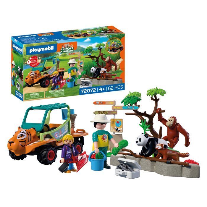 Playmobil 72072 Zoológico: Tratador de animais e veículo