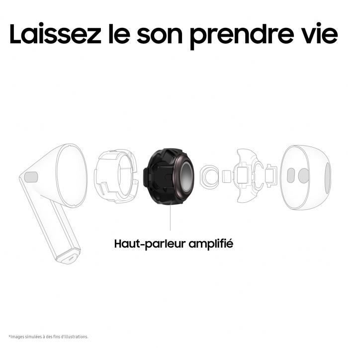 Fones de ouvido Samsung GALAXY Buds 3 prateados