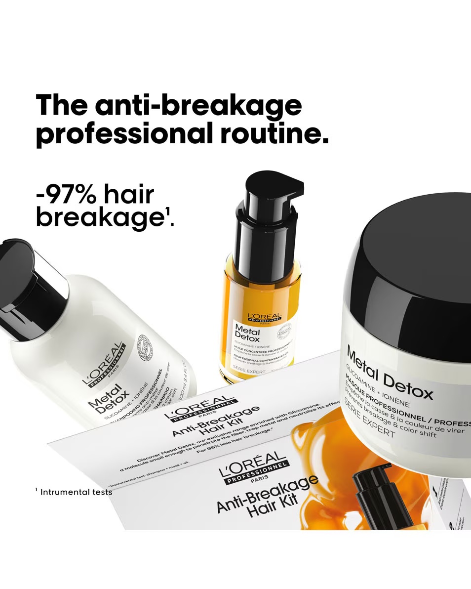 L'OREAL PROFESSIONNEL Metal Detox Discovery Trio Set Σαμπουάν, μάσκα μαλλιών και συμπυκνωμένο λάδι μαλλιών