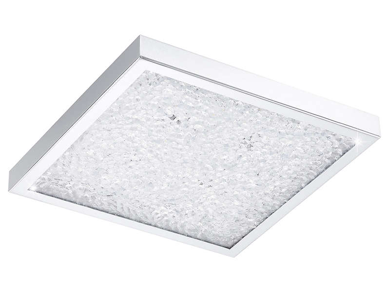 Plafon Cardito LED stalowy 32 cm srebrny