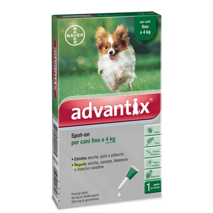 ADVANTIX Advantix Spoton 1 pipeta verde 0,4 kg