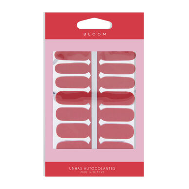 Bloom Beauty False Nails, kolor czerwony, 14 sztuk.