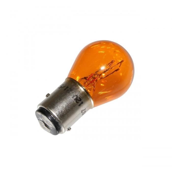 Bombilla Flosser BAY15d de 12 V y 21,5 W de color naranja (unidad individual) para motocicleta, scooter y coche.