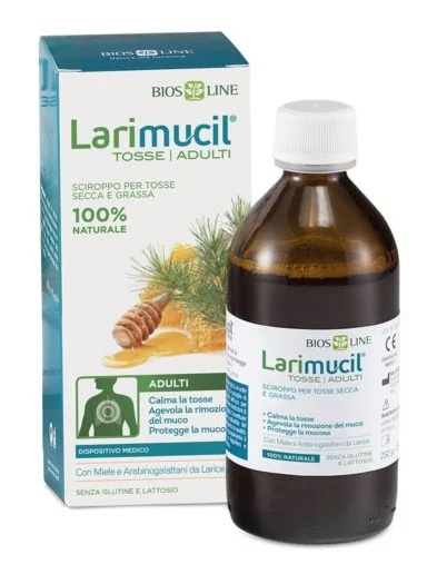 BIOS LINE Larimucil hoestsiroop voor volwassenen 175 ml Droge hoest en slijmhoest