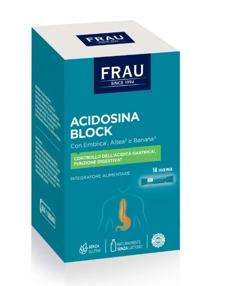 Acidosine Block 14 sachets. Reguleert de maagzuurproductie en de spijsvertering.