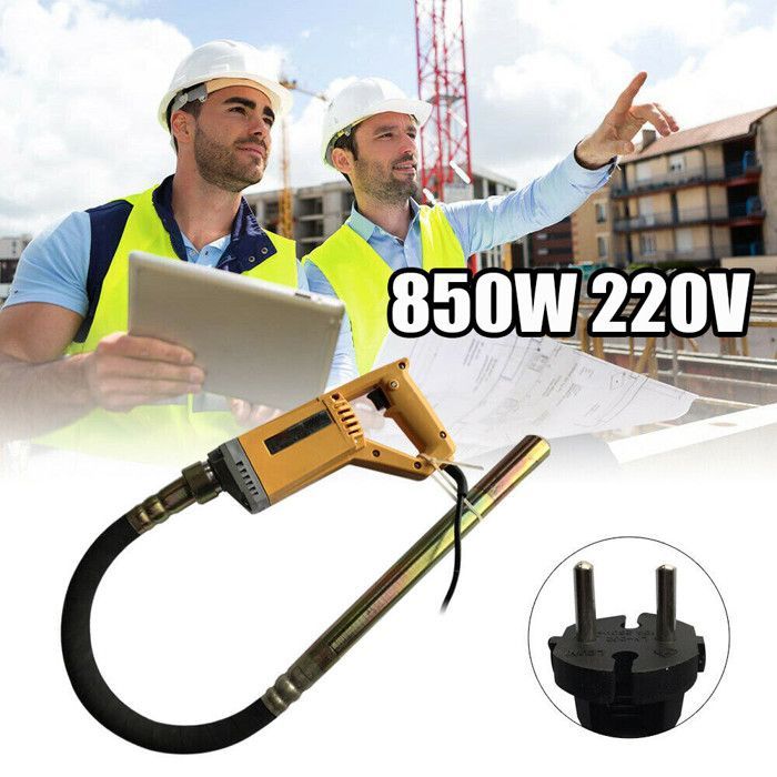 Small 850w Concrete Mixer, 35mm Concrete Vibrator Needle, Portable Electric Concrete Vibrator