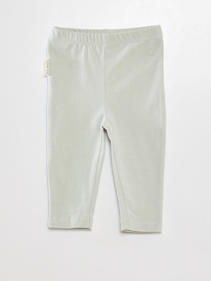 'Petit Béguin' jurk + legging + hoofdband set - BEIGE
