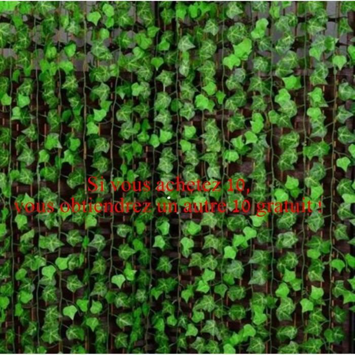 12 piezas x 2,5 m de hiedra artificial verde para decoración del hogar, jardín y bodas.