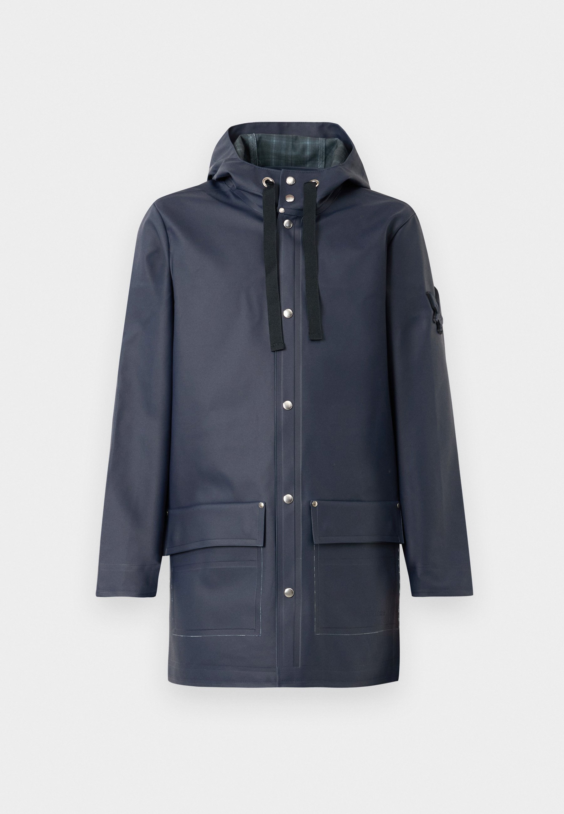 Jaqueta impermeável Stutterheim X Lyle & Scott - azul marinho