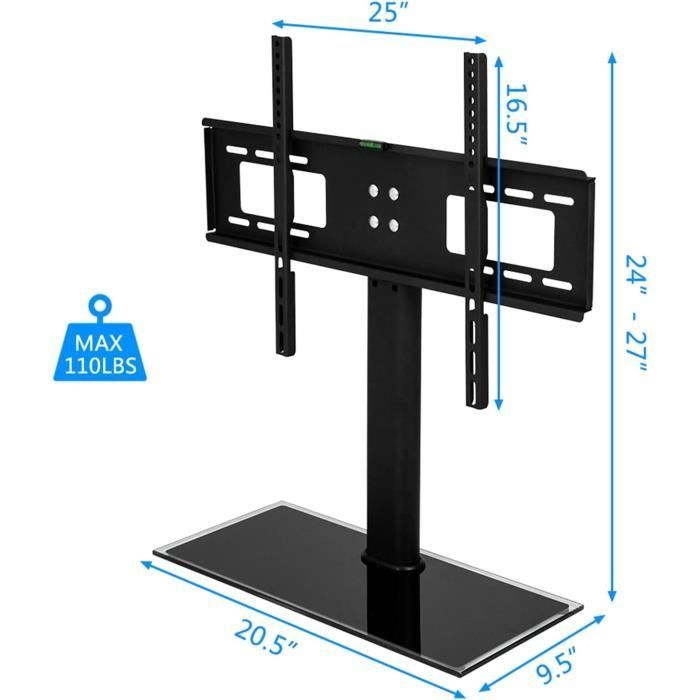 Soporte universal para televisores LED, LCD y plasma de 32 a 55 pulgadas, altura ajustable, carga máxima de 40 kg con VESA A737.