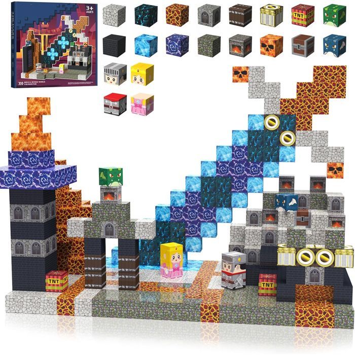 Magnetische bouwset voor kinderen - Magnetische kubus - 100 magnetische blokjes van 2 cm - Magnetische bouwset voor kinderen vanaf 6 jaar