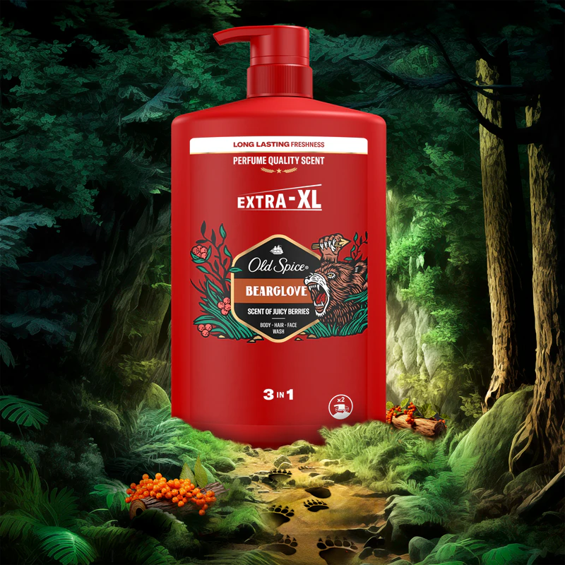 Gel de Banho e Cabelo Old Spice Bearglove