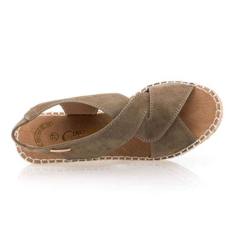 Grønne espadriller med tausåler til dame