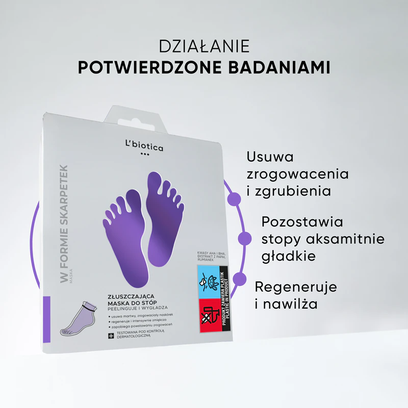 L'biotica Masks exfoliërende sokken voor de voeten, hydraterend en verzachtend.