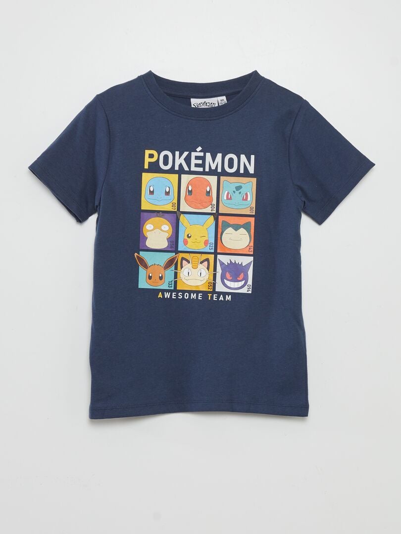 Camiseta Pokémon de manga curta - AZUL