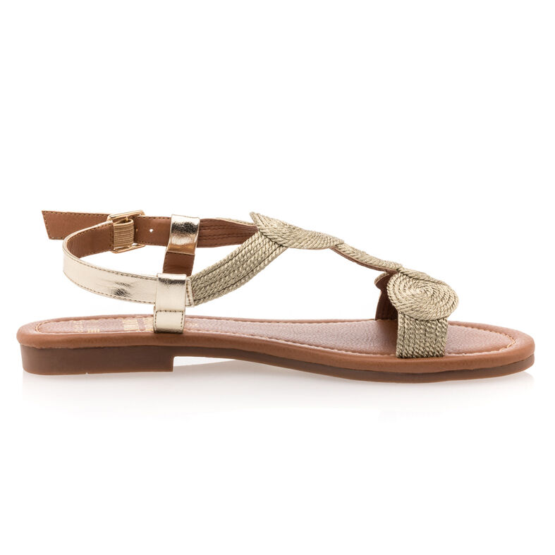 Gelbe Damensandalen / Zehenfreie Schuhe