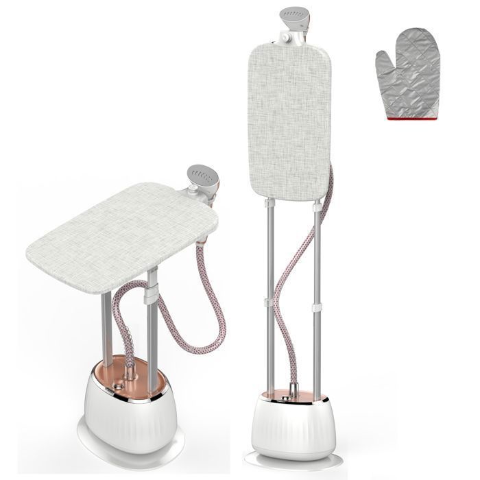 Professionele 3-in-1 verticale kledingstomer - Krachtige draagbare stomer van 1800 W voor kleding - Wit