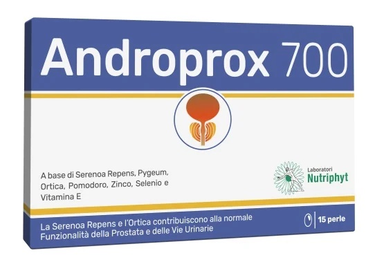 NUTRIPHYT Androprox 700 Suplemento alimentar para o trato urinário 15 cápsulas gelatinosas com extratos vegetais