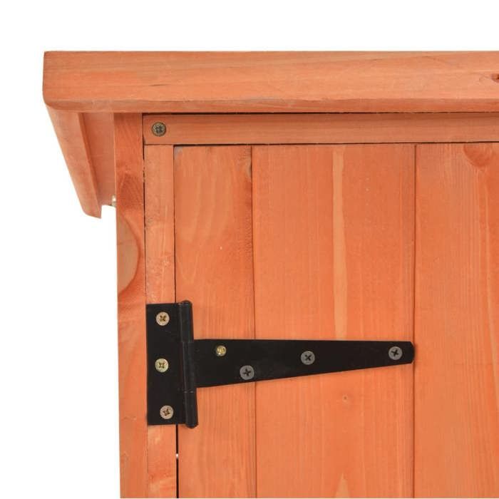 Wooden garden storage shed - vidaXL - 128x42x91 cm - Corrosion resistant - Brown - Water resistant - Waterproof roof