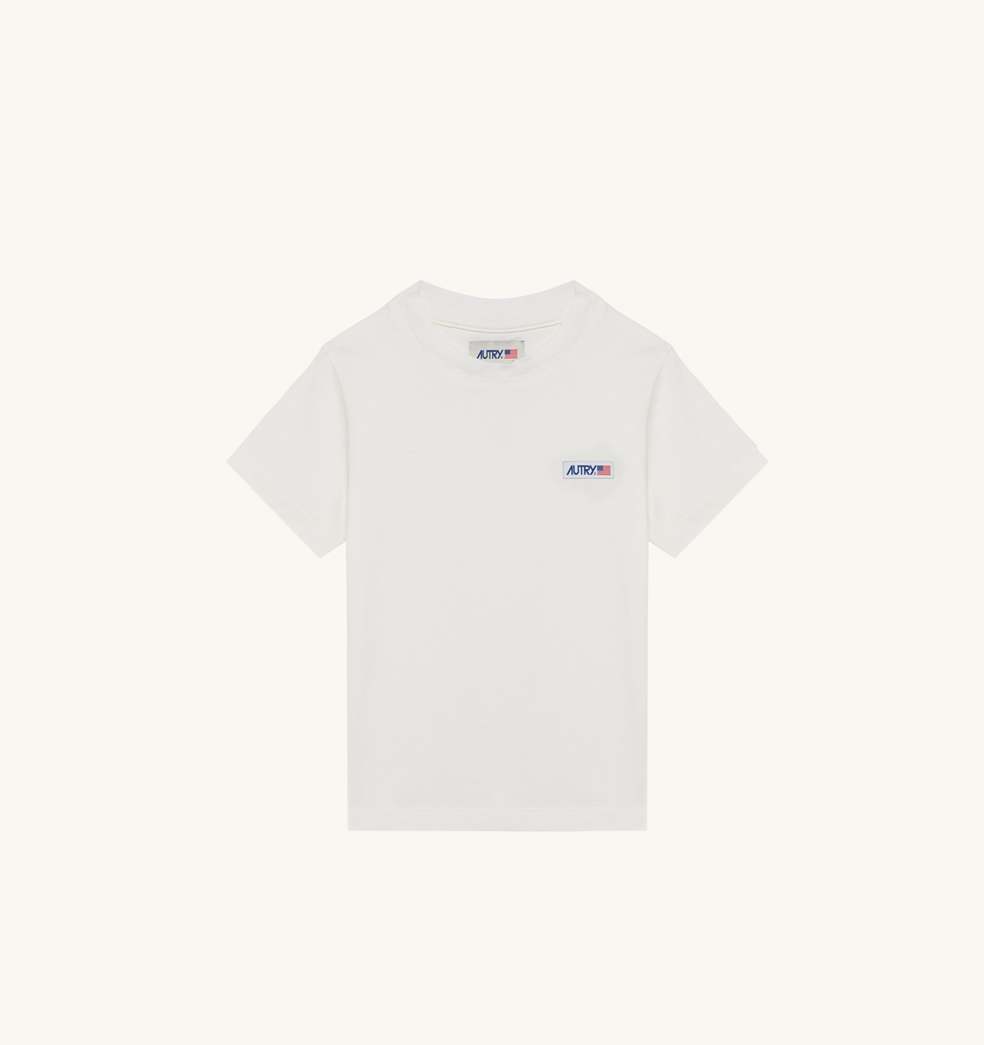 TRICOU PENTRU COPII DIN JERSEY ALB DE BUMBAC