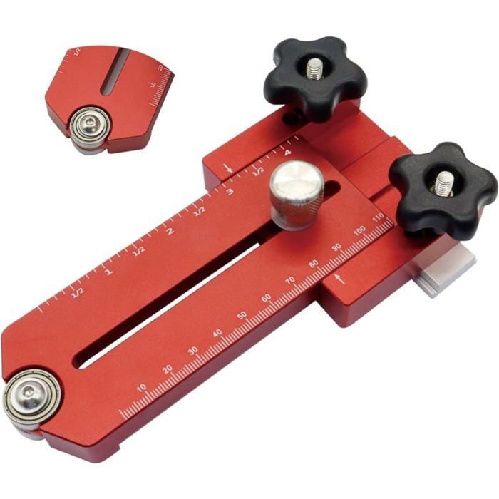 Table saw jig rail, for repetitive narrow strip cuts, compatible with 1.91x1.91 cm mitre slots, for most saws