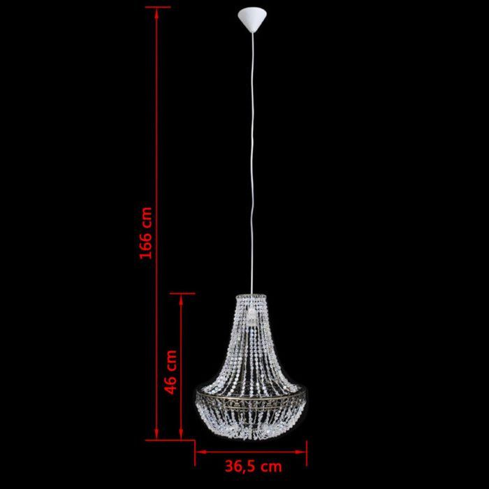 vidaXL Lustre suspendu Crystal 36,5 x 46 cm