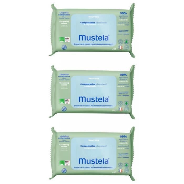 Kompostierbare Reinigungstücher, unparfümiert, 3er-Packung mit je 80 Tüchern
