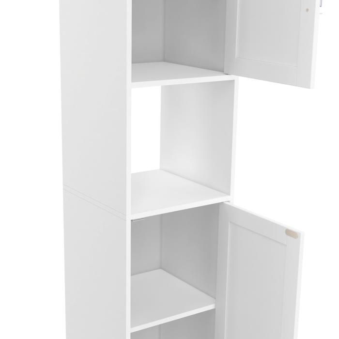 IDMARKET Meuble colonne salle de bain WALDO 2 portes blanc