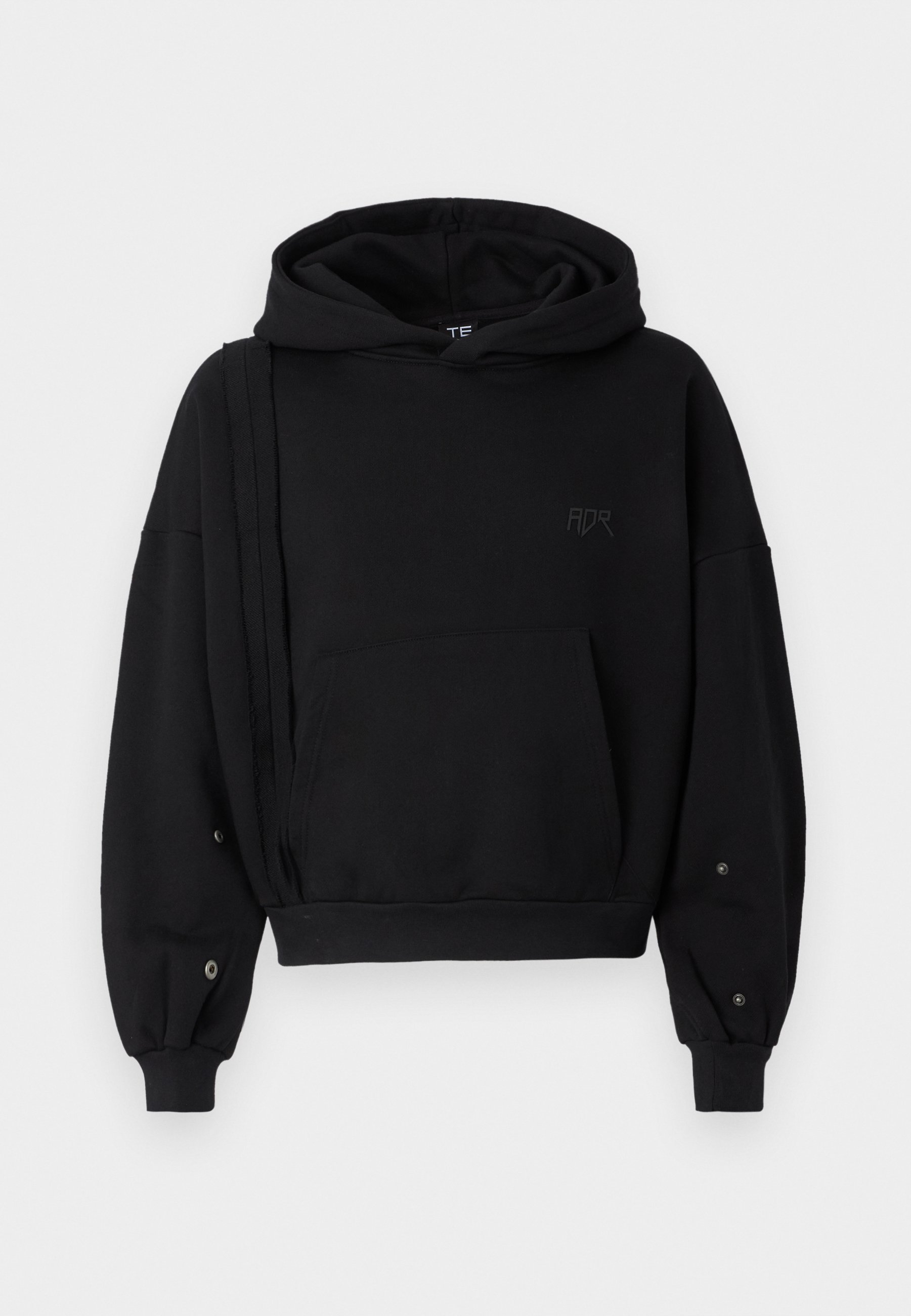 Felpa con cappuccio unisex con logo Clothing Atelier - nera