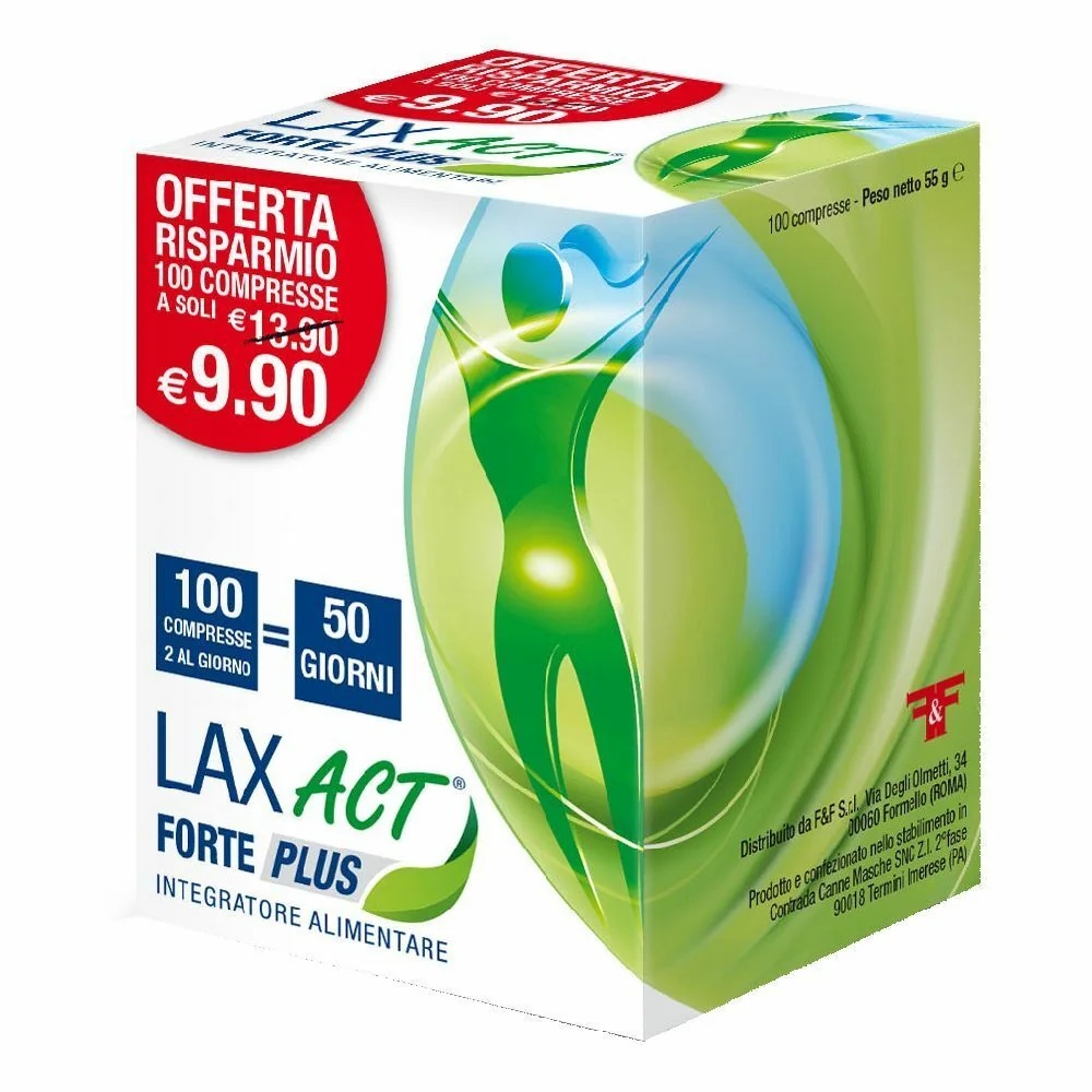 F&F Lax Act Forte Plus 100 tabletten met plantenextracten