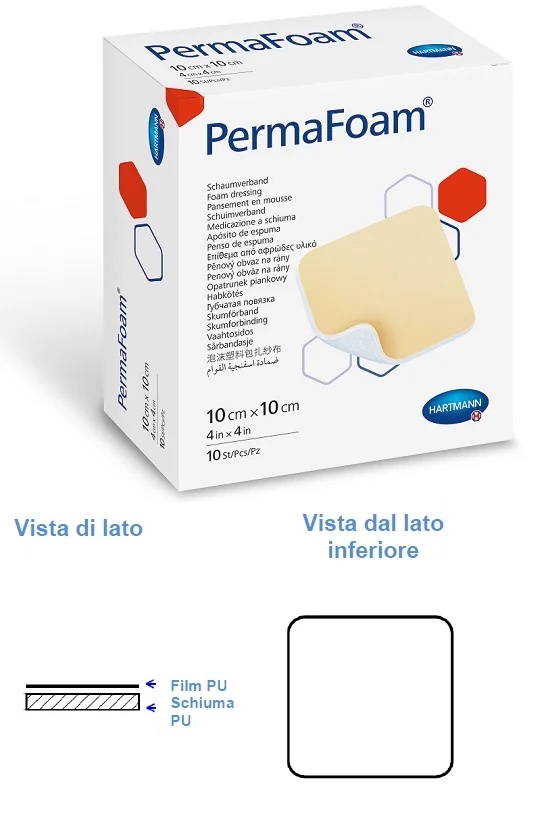 HARTMANN Permafoam C Medic Pur 10X10 10 piezas