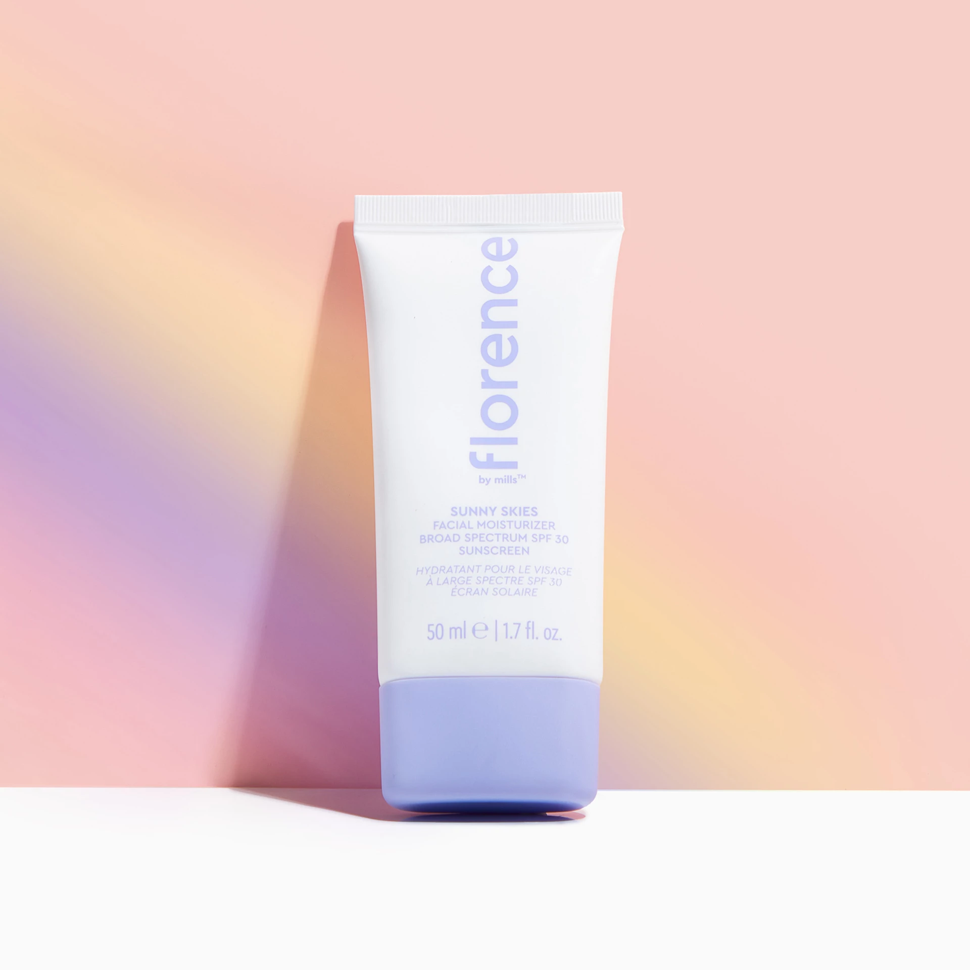 „Sunny Skies“ veido drėkiklis su plačiu spektru SPF30, 50 ml – „Florence By Mills“