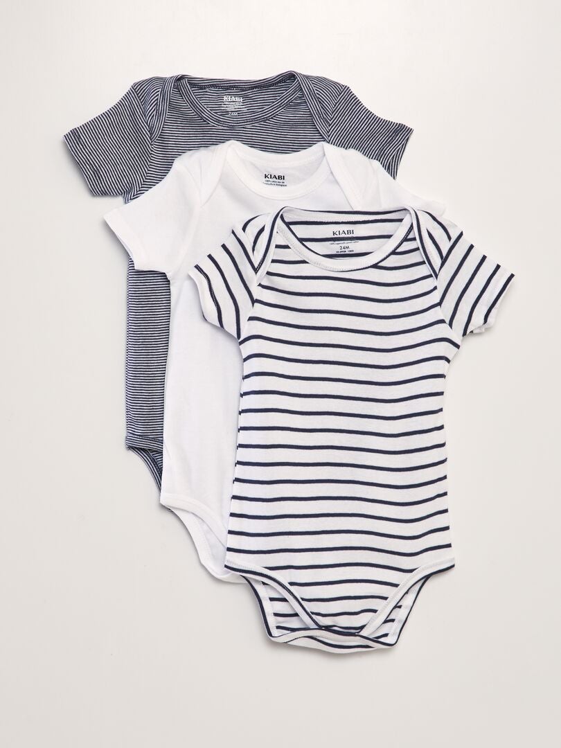 Set van 3 bodysuits - BLAUW