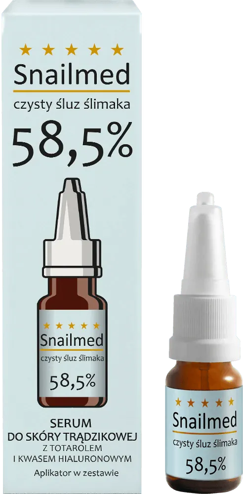 Snailmed Przeciwtrądzikowe serum ze śluzem ślimaka i totarolem