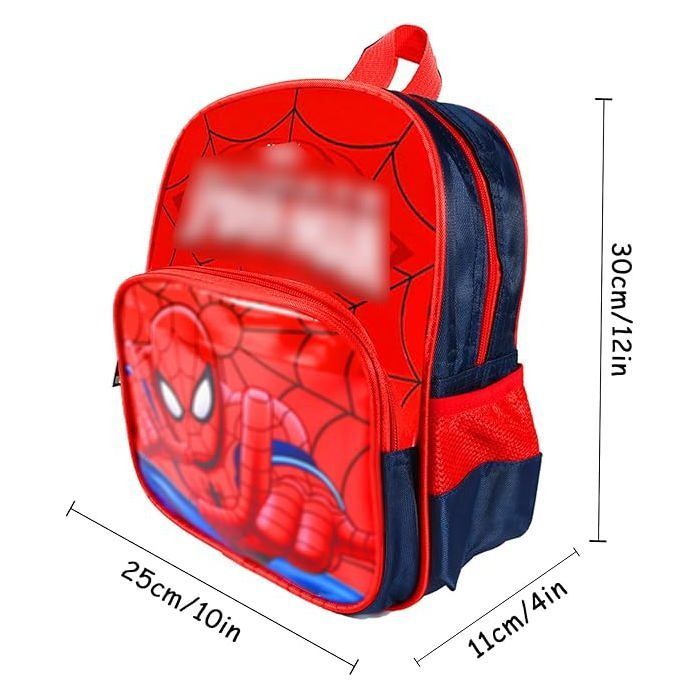 Zaino per bambini di Spiderman, borsa scolastica con personaggi dei cartoni animati, grande capacità per ragazzi e ragazze, borsa scolastica regolabile