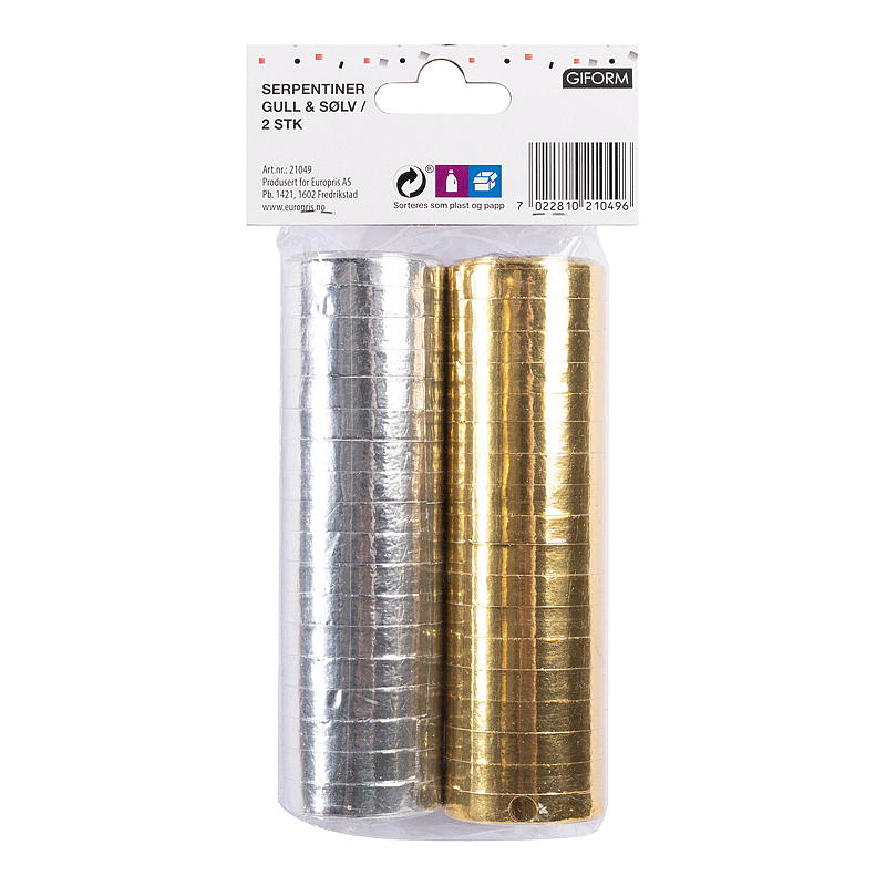 Giform Serpentina 2 uds. 33x450 cm dorado y solv