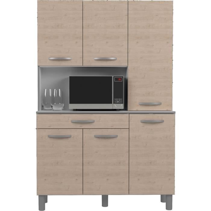 OSLO 120cm Sideboard - 1 Drawer and 6 Doors - W 120 x D 40 x H 185 cm - Oak Finish
