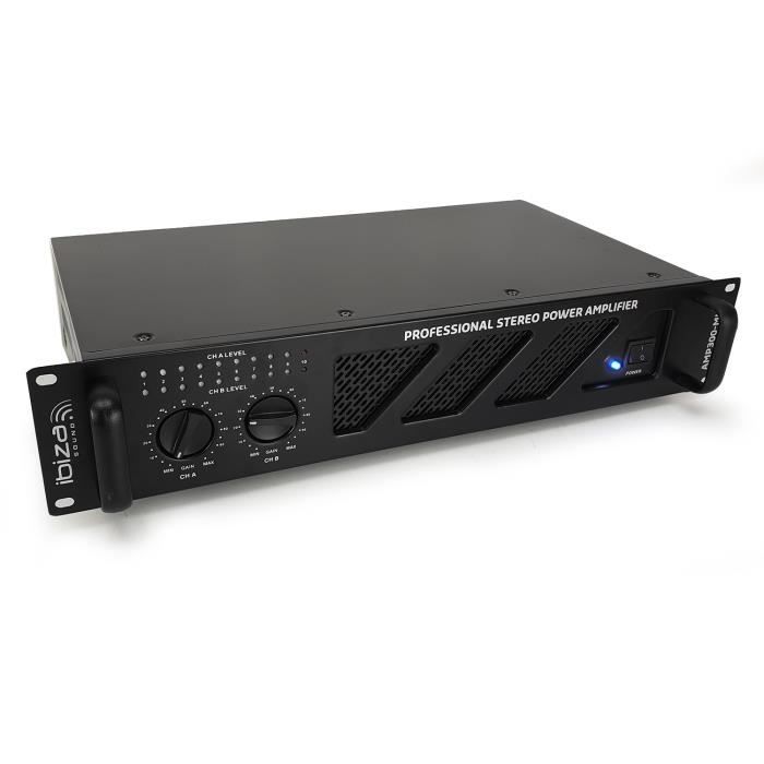 Amplificateur DJ de sonorisation - 2 x 240W - Ibiza Sound AMP300-MKII + câblages