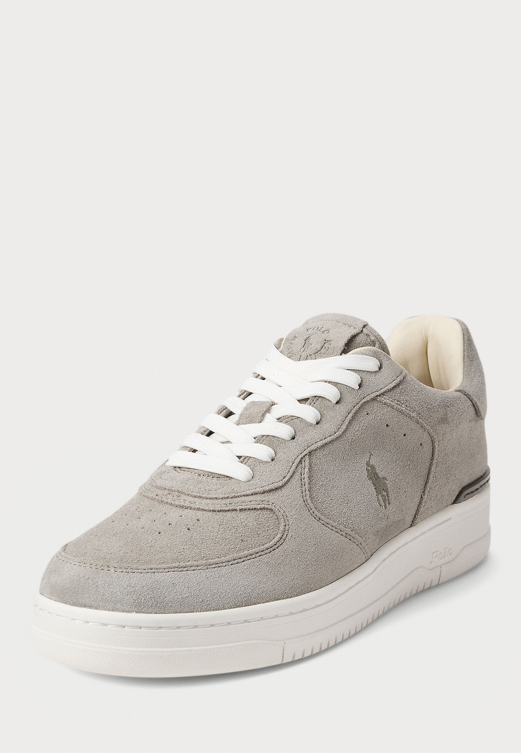 Polo Ralph Lauren MASTERS COURT SNEAKERS IN CAMOSCIO UNISEX - Sneakers - grigio terra