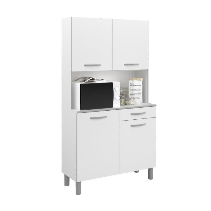 Credenza da cucina - Bianca - Moderna - 4 ante - OSLO - L 101 cm