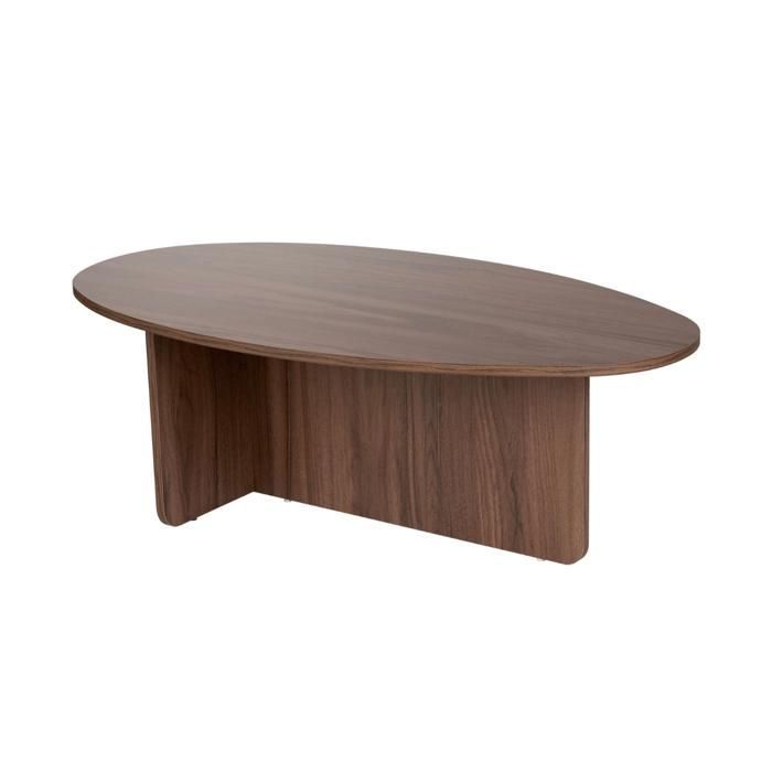 CALICOSY - Tavolino con piano ovale, lungo 125 cm - ANNA - Noce