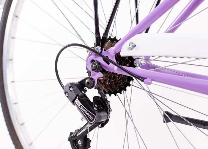MARIO SCHIANO vélo de ville 28 femmes , vélo de marche 7 vitesses Shimano ,Wisteria